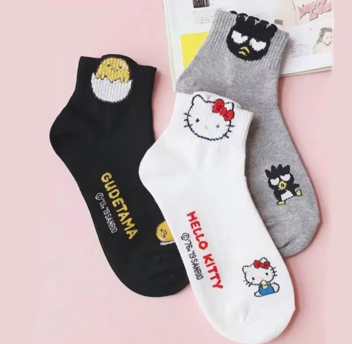 Sanrio Character Ankle Socks Collection Group Shot