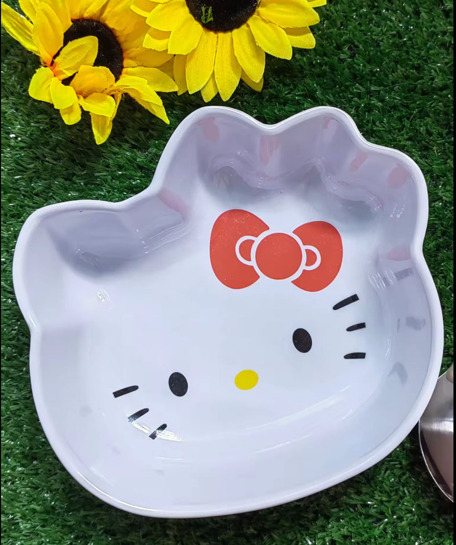 Hello Kitty Melamine Plate or Bowl: Kawaii Japanese Dinnerware