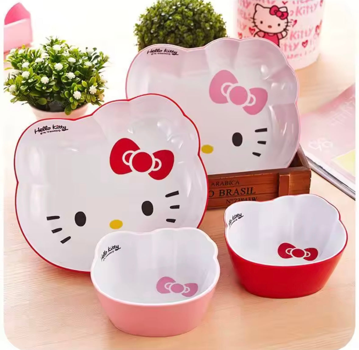 Sanrio Hello Kitty My Melody Melamine Plates and Bowl