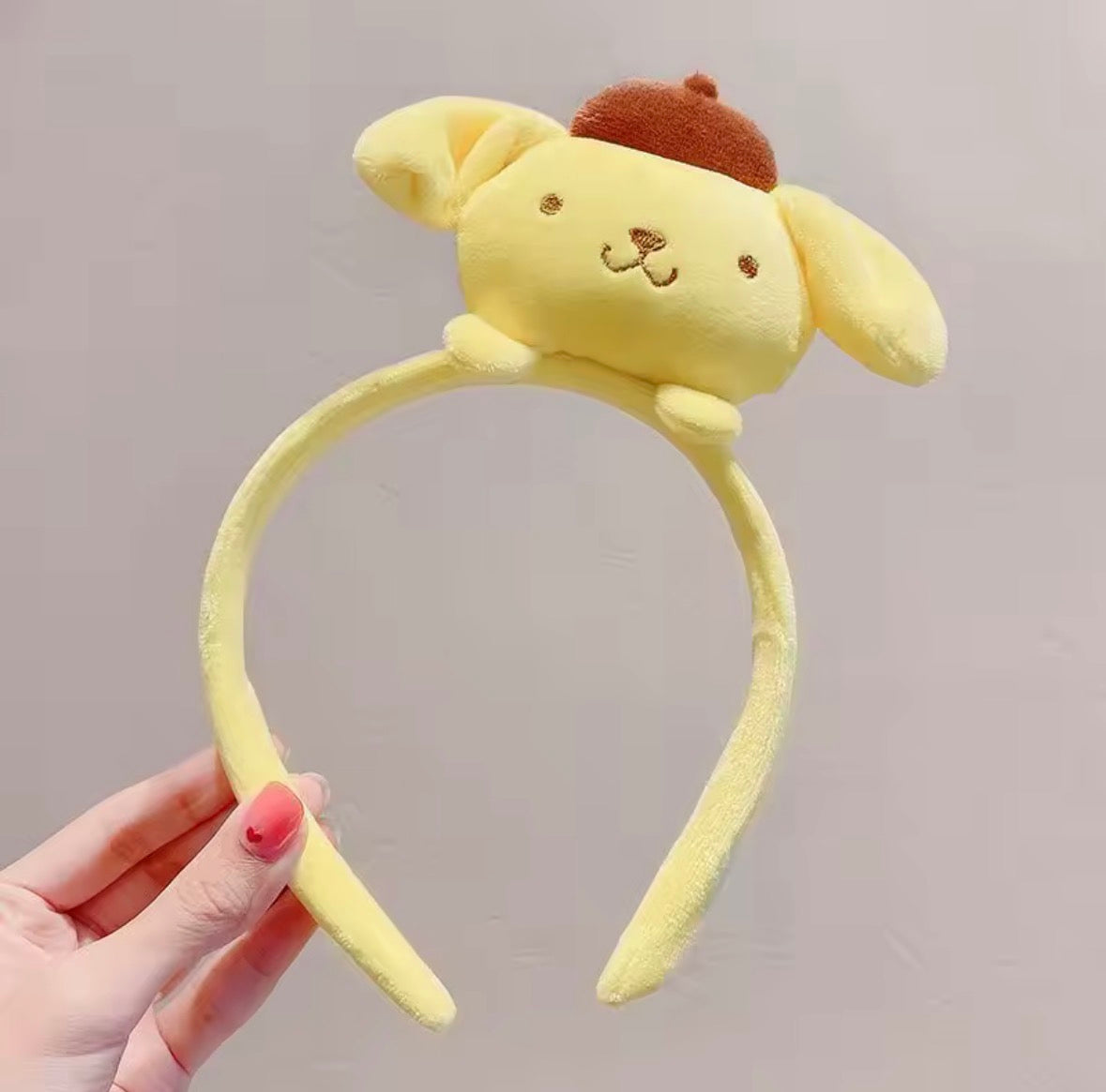 Yellow Pompompurin Style Elastic Hair Band with Beret