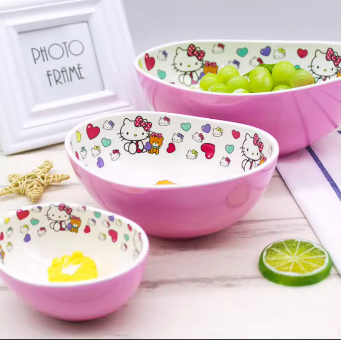 Sanrio Hello Kitty My Melody Melamine Plates and Bowl Kitchen Dishes Tableware Dinnerware Utensils Accessories Kawaii Japanese Anime Cartoon Gifts Birthday Christmas