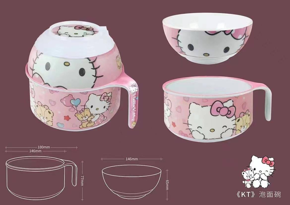 Sanrio Hello Kitty Melamine Noodle Bowl with Lid