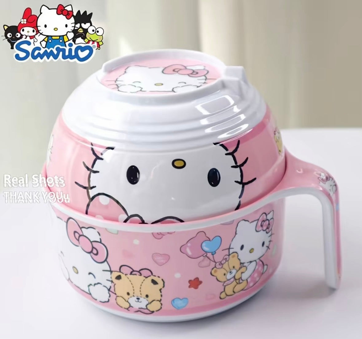 Sanrio Hello Kitty Melamine Noodle Bowl with Lid
