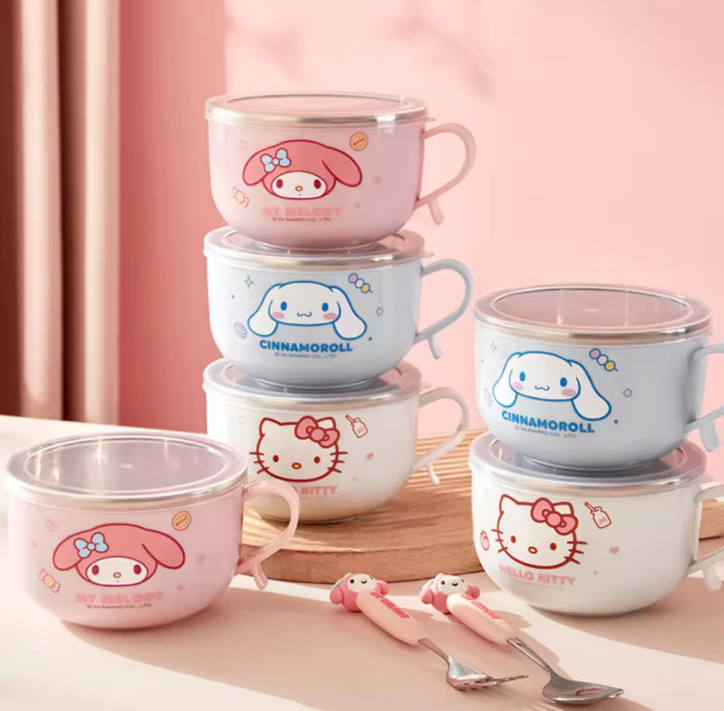 Large 850ml Sanrio Ramen Bowl Side Profile