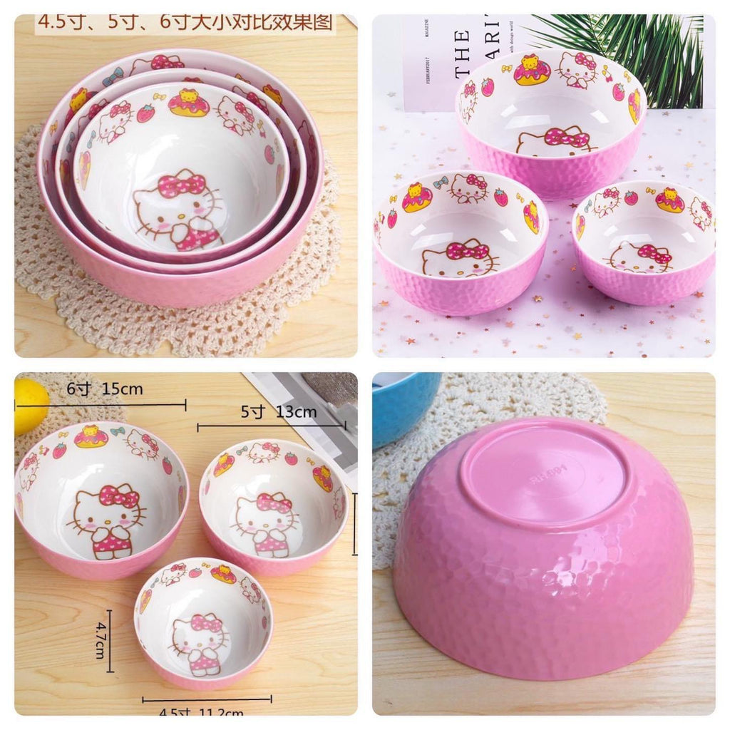 Sanrio Hello Kitty My Melody Melamine Plates and Bowl