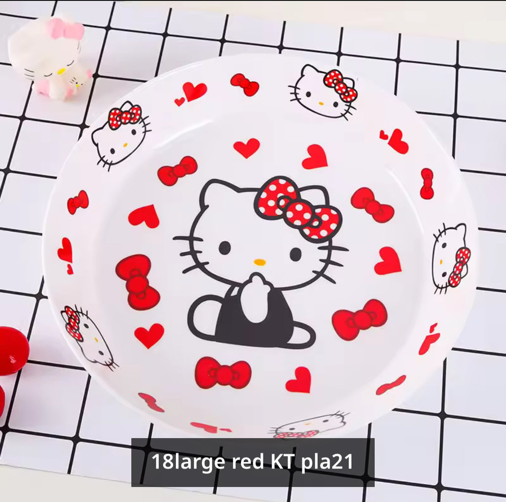 Hello Kitty Melamine plate , Kawaii Japanese Anime Tableware