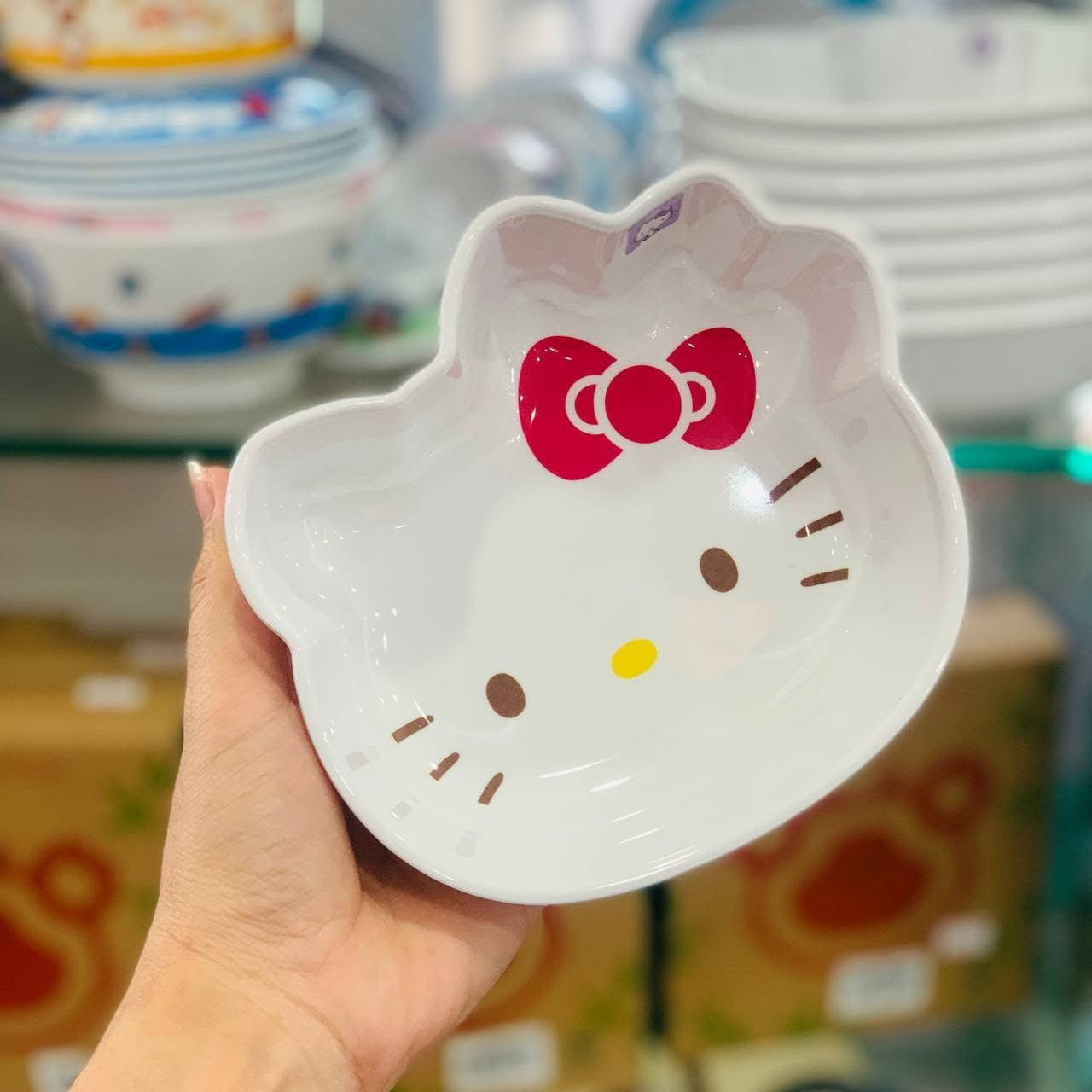 Hello Kitty Melamine Plate or Bowl: Kawaii Japanese Dinnerware