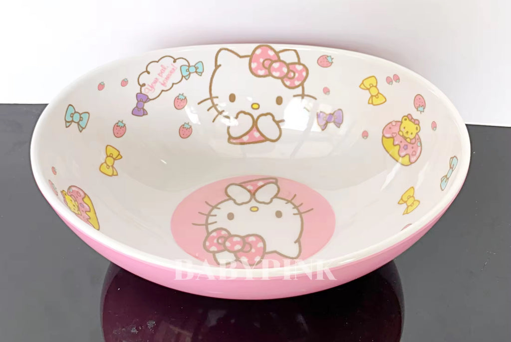 Sanrio Hello Kitty My Melody Melamine Plates and Bowl Kitchen Dishes Tableware Dinnerware Utensils Accessories Kawaii Japanese Anime Cartoon Gifts Birthday Christmas