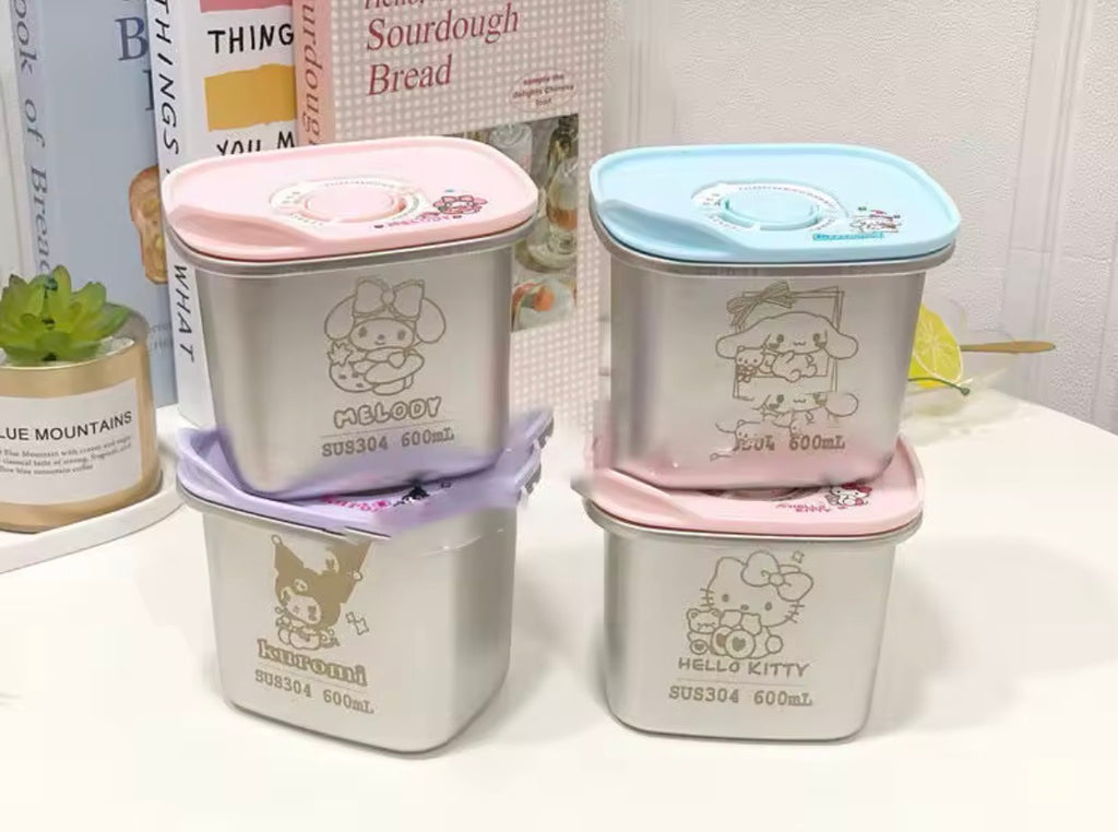 Kuromi lavender leak-proof food container for lunch