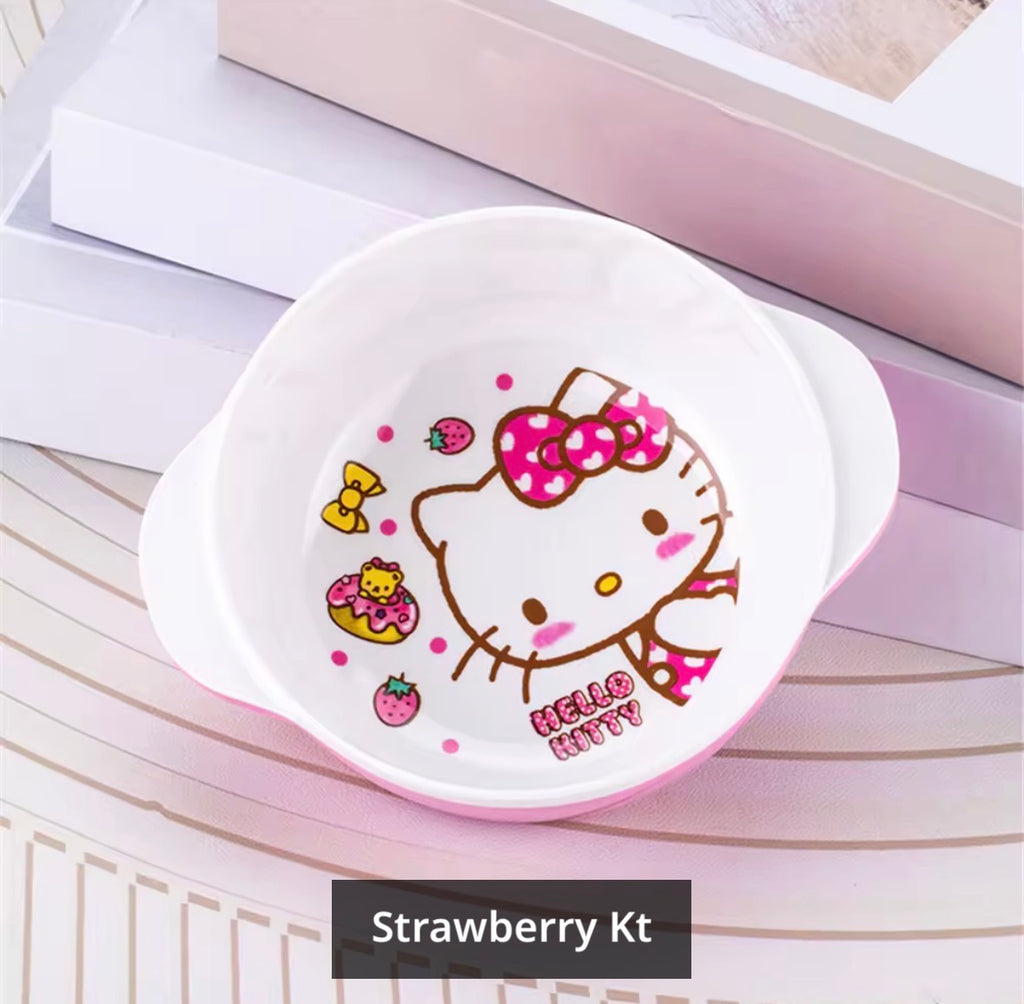 Hello Kitty Melamine Cereal Bowl Deep Pink