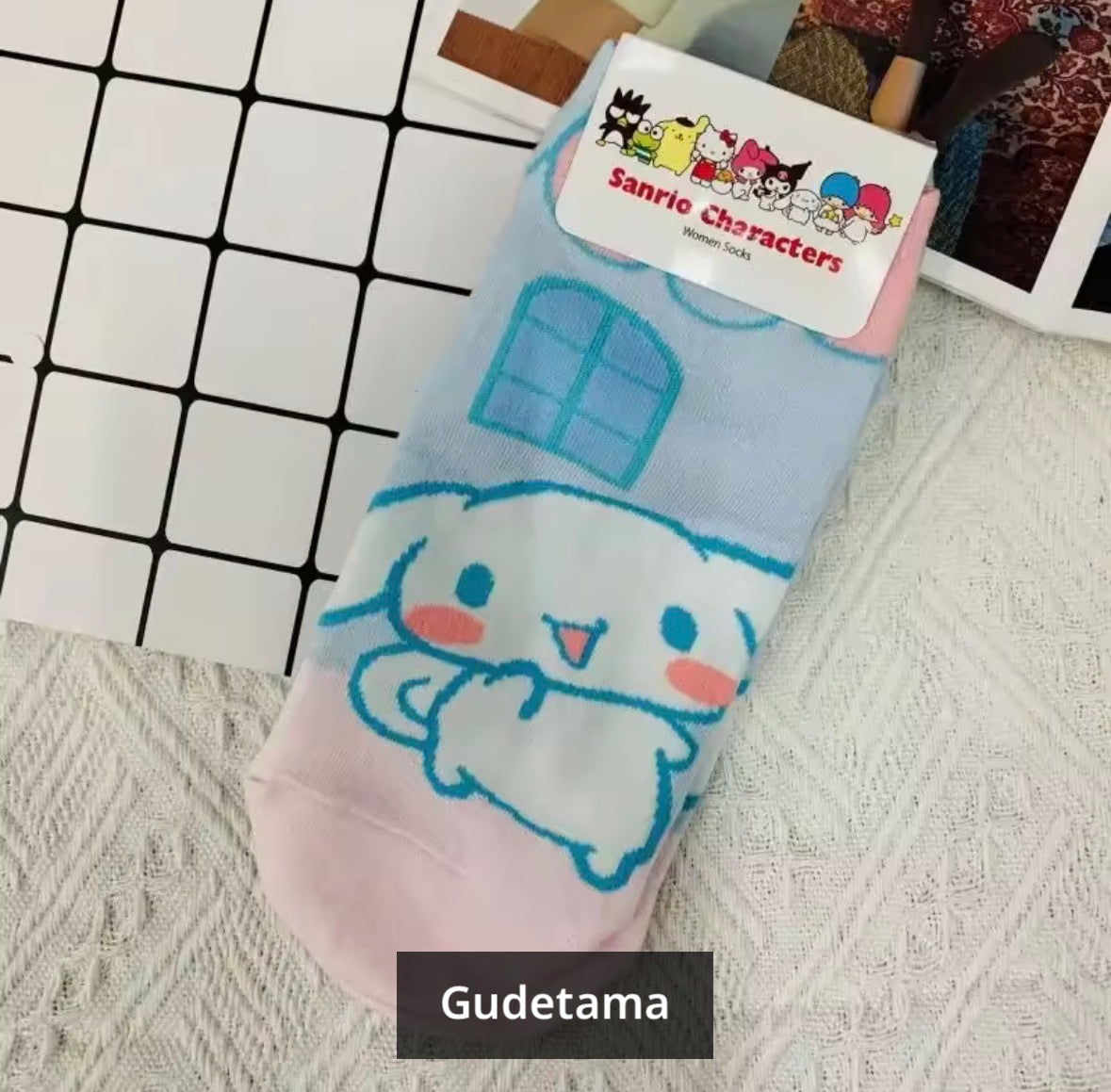 Sanrio Character Ankle Socks - Hello Kitty, My Melody, Kuromi, Cinnamoroll & Keroppi