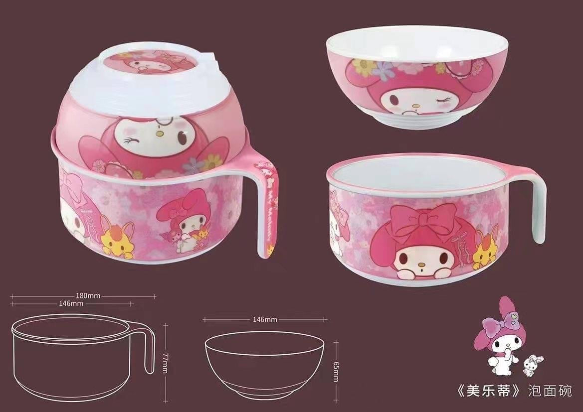Sanrio Hello Kitty Melamine Noodle Bowl with Lid
