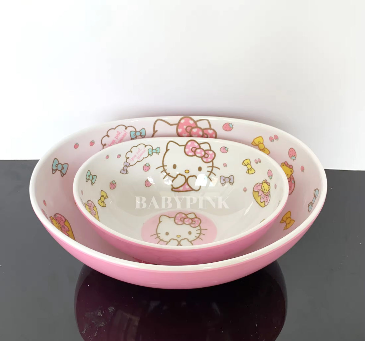 Sanrio Hello Kitty My Melody Melamine Plates and Bowl Kitchen Dishes Tableware Dinnerware Utensils Accessories Kawaii Japanese Anime Cartoon Gifts Birthday Christmas