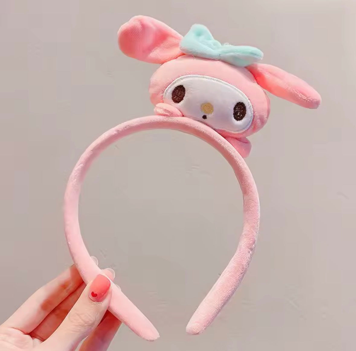 Pink My Melody Style 3D Ears Headband Soft Hair Accessory