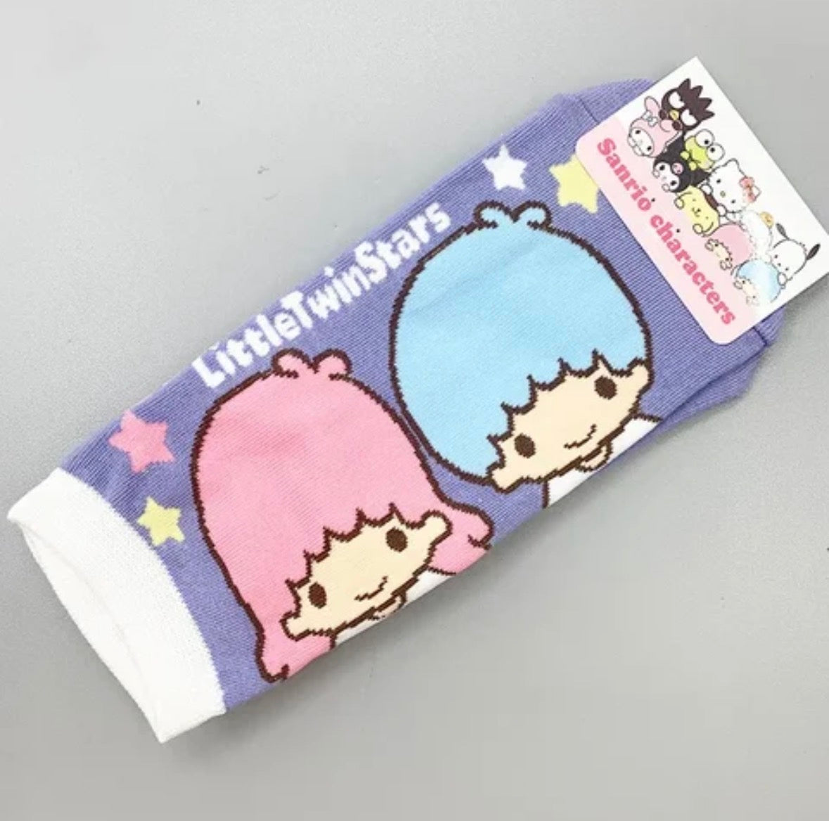 Plural Purple Little Twin Stars Kiki and Lala Dreamy Socks