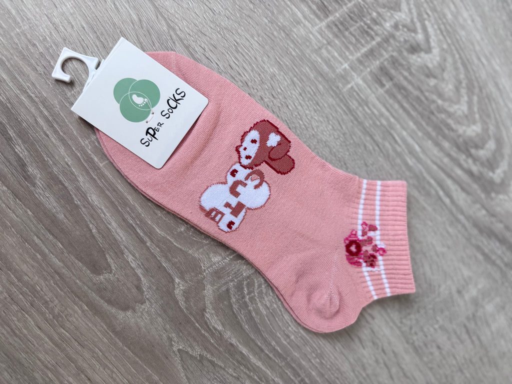My Melody Character Ankle Socks - 5 Pair Set - Pink Kawaii Aesthetic Cotton Socks for Women and Teens